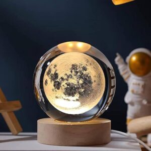 3D crystal moon lamp